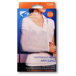 FLYON SPORTS BRACES LIGHTWEIGHT MESH ARM SLING 7305 ONE SIZE FITS MOST